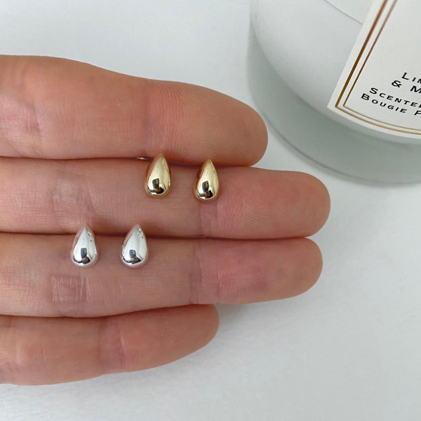 NUEVO - Minimal Drops Studs - Pendientes de gotas minimalistas