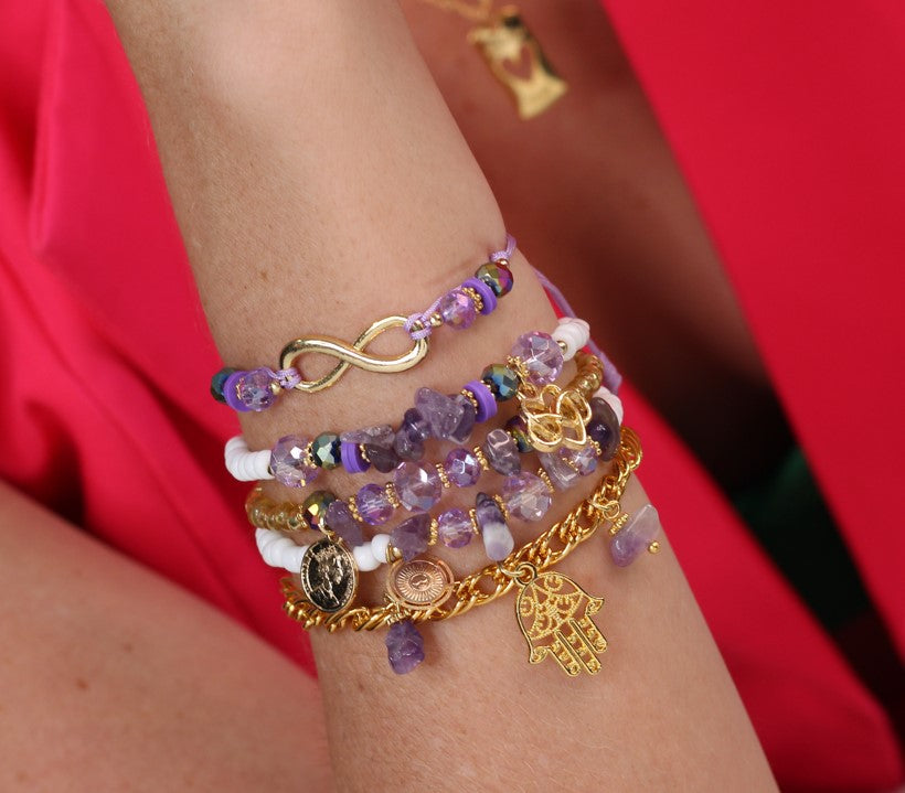 SET 6 Pulseras Amatista