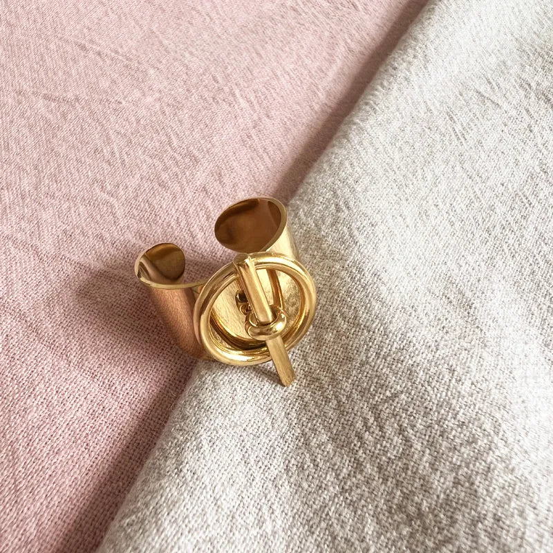 Anillo Retro Geométrico