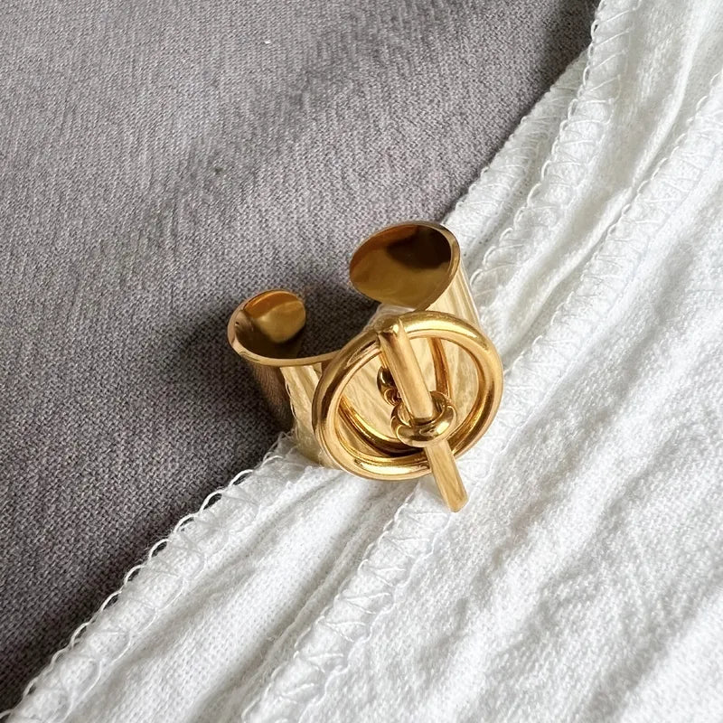 Anillo Retro Geométrico