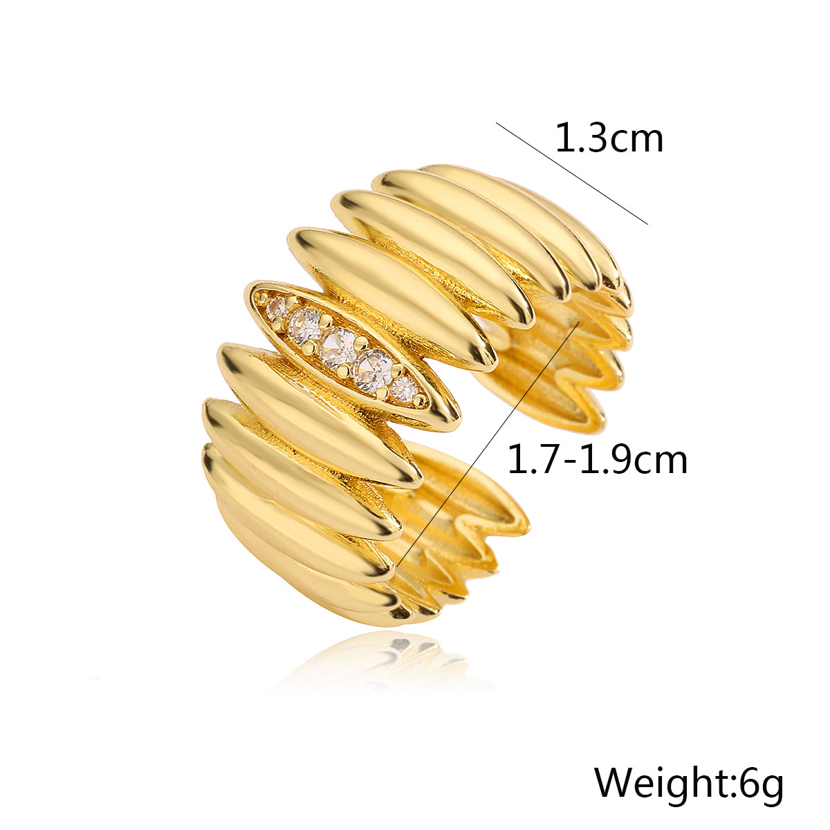 NUEVO - Anillos Ajustables Geométricos Oro