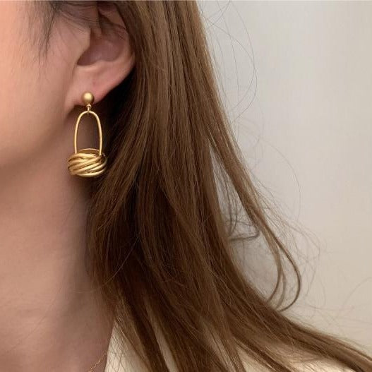 NUEVO - Pendientes Nido Dorado Mate