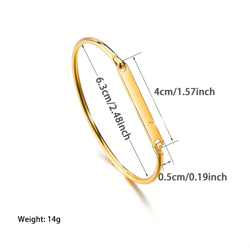 NUEVO - Brazalete de Acero Dorado o Plateado