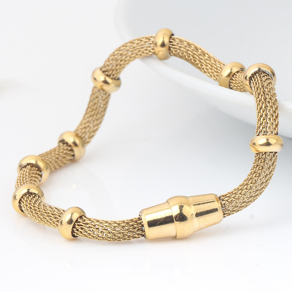 NUEVO - Brazalete de Malla Unión Dorado o Plateado