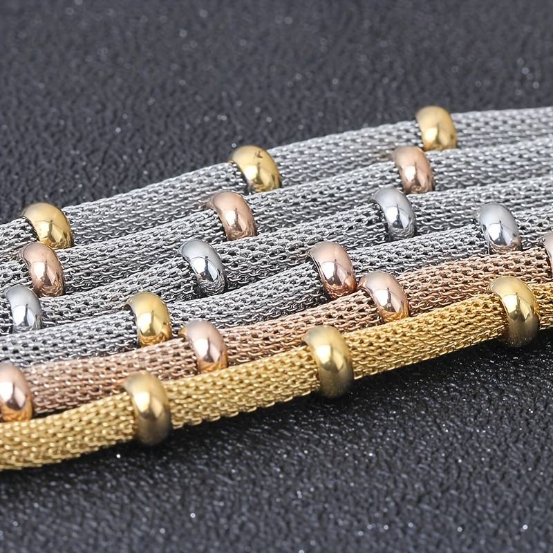 NUEVO - Brazalete de Malla Unión Dorado o Plateado