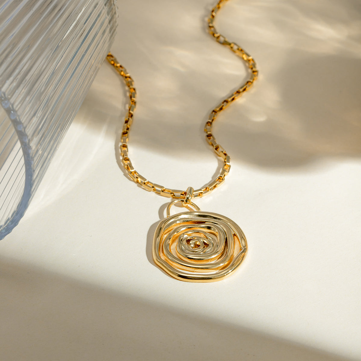 NUEVO - Cadena Espiral Tipo Rosa en Acero Inoxidable