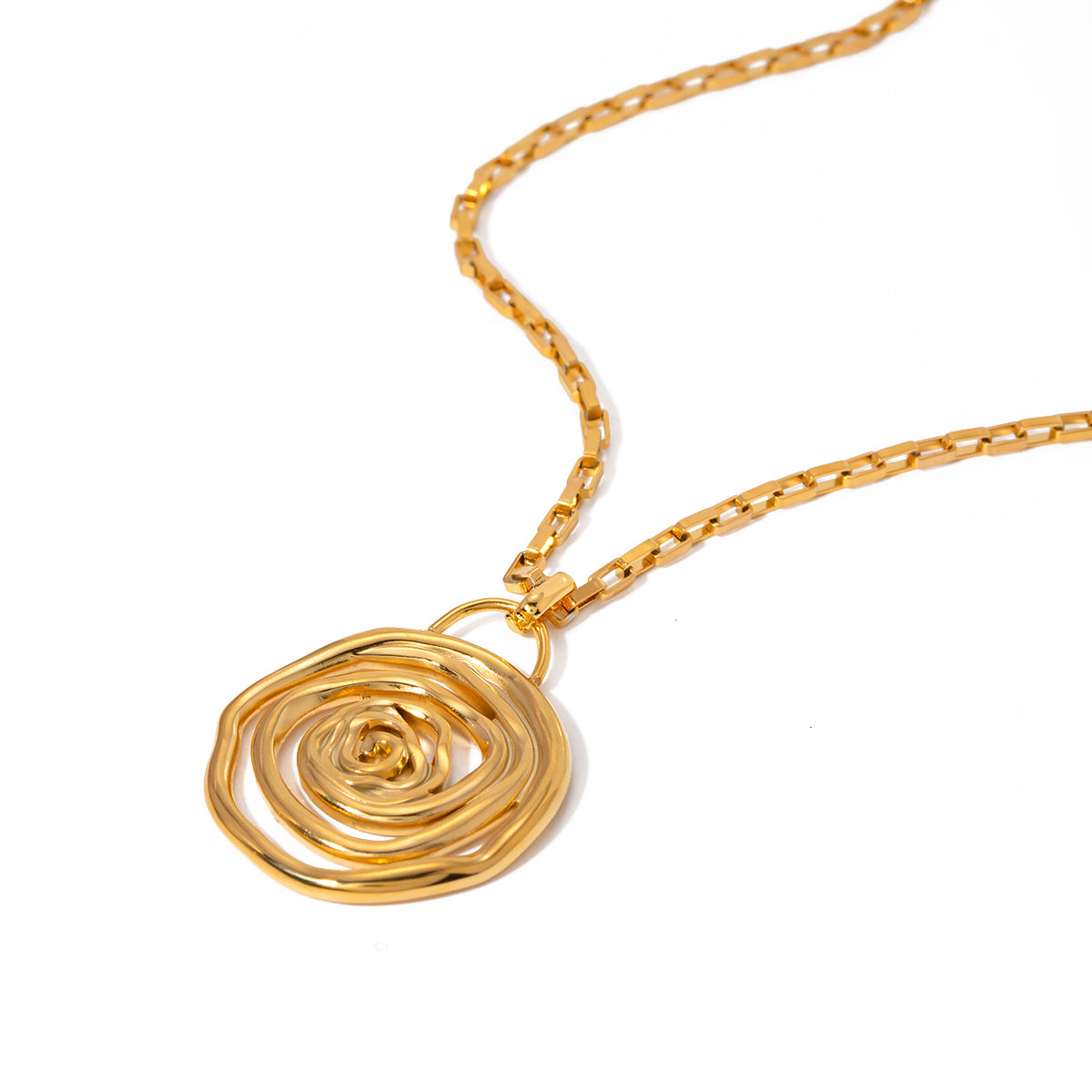 NUEVO - Cadena Espiral Tipo Rosa en Acero Inoxidable