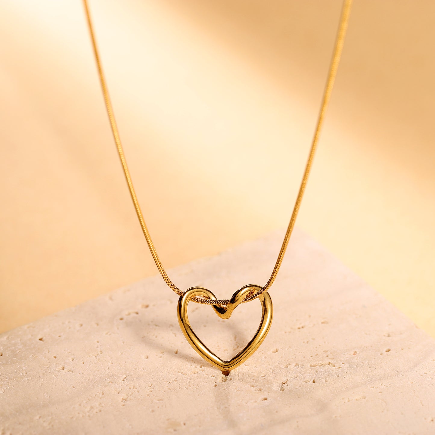 NUEVO - Cadena Pincelada Corazón en Acero Inoxidable
