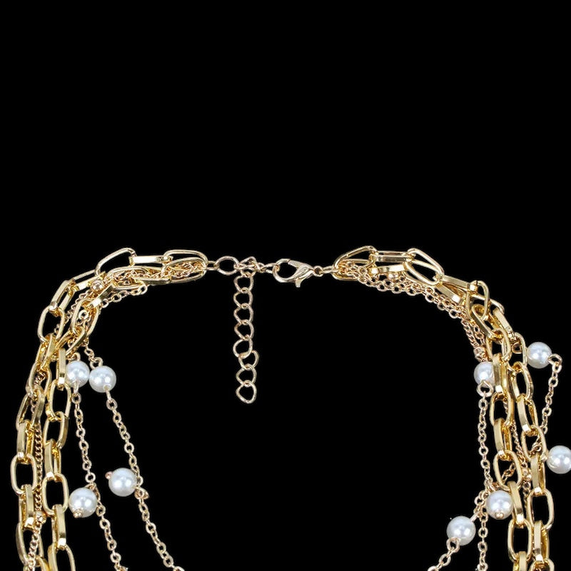 Collar Elegancia en Capas en Perlas Artificiales