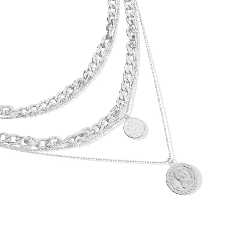 NUEVO - Collar Largo 50 cm. Layering Retro en Dorado o Plateado