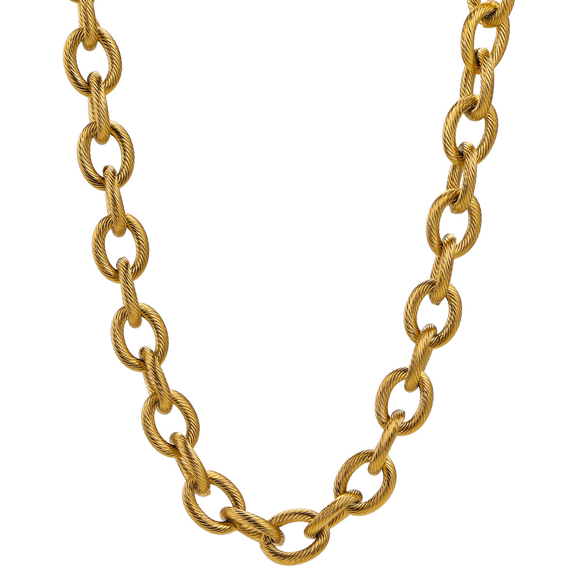 NUEVO - Cadena Punk Geométrica Dorado o Plateado