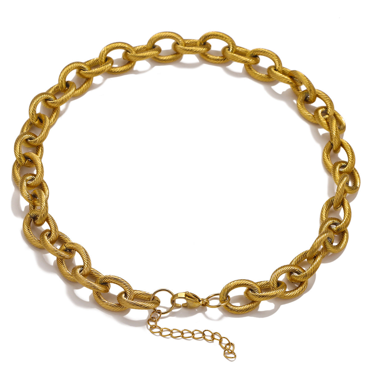 NUEVO - Cadena Punk Geométrica Dorado o Plateado