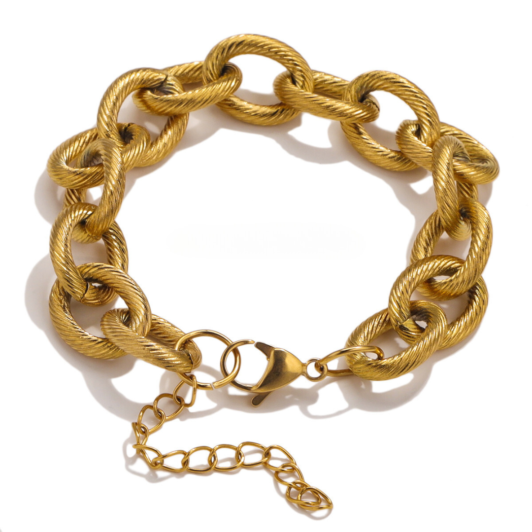 NUEVO - Pulsera Punk Geométrica Dorado o Plateado