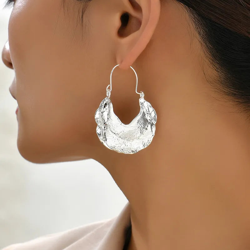 Pedientes Hoja Metálica en Dorado o Plata