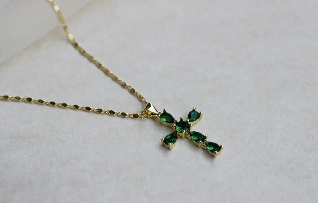 Cadena Cruz Esmeralda