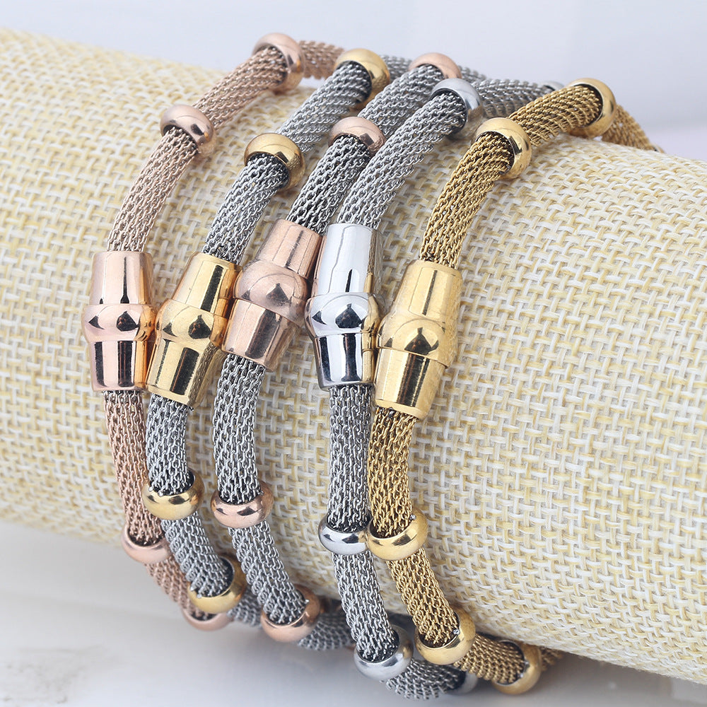 NUEVO - Brazalete de Malla Unión Dorado o Plateado