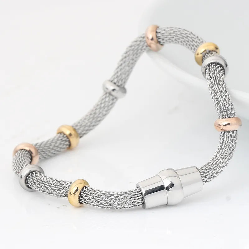 NUEVO - Brazalete de Malla Unión Dorado o Plateado