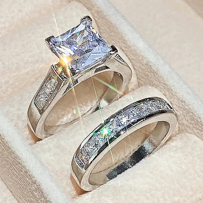 SET de Anillos de Lujo "Estilo Romántico"