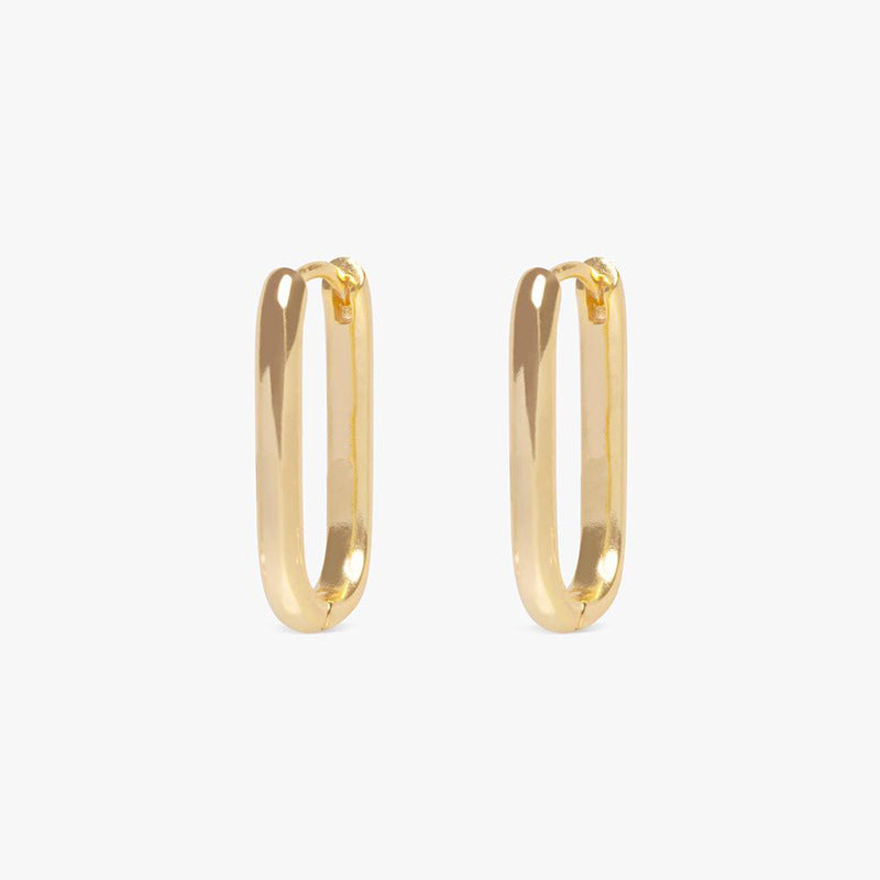 Set de 3 Mini Candongas Tipo "U" en Dorado o Plateado