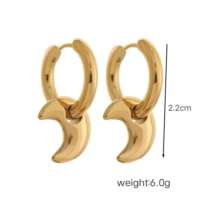 NUEVO - Versátiles Candongas 2 en 1 Chapado en Oro 18K en Dorado o Plateado
