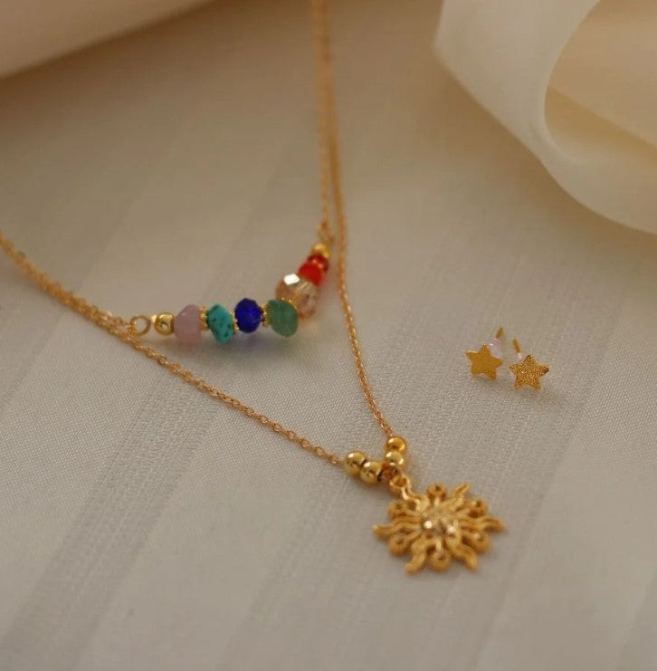 SET Cadena y Pulsera 7 Chakras