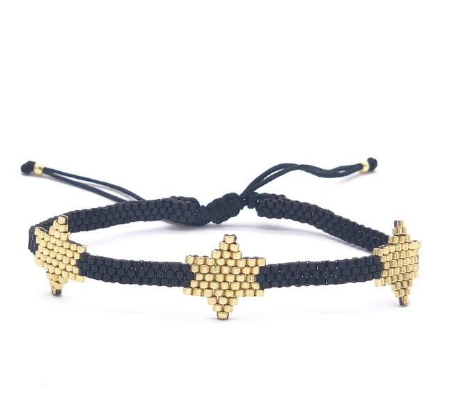 SET Brazalete Geométrico hecho a mano