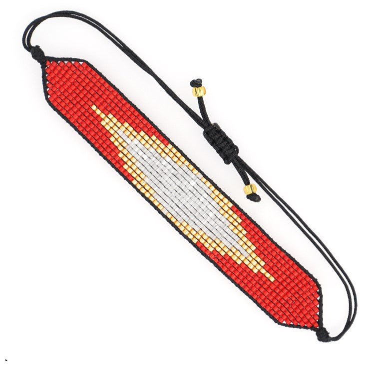 SET Brazalete Geométrico hecho a mano