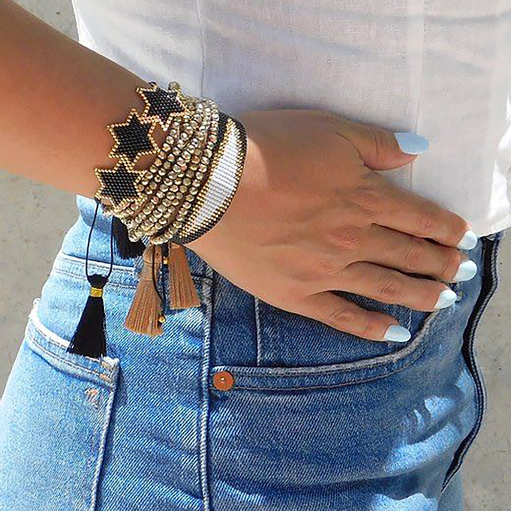 SET de Brazalete Estrellas en Miyuki