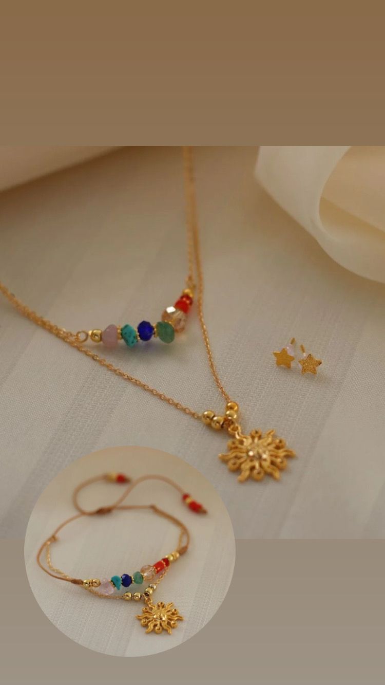 SET Cadena y Pulsera 7 Chakras