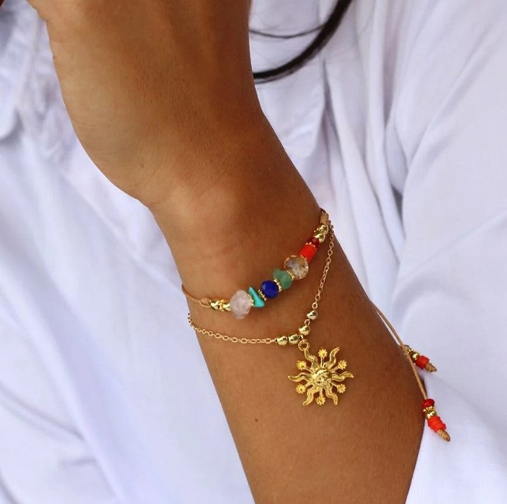 SET Cadena y Pulsera 7 Chakras