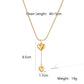 NUEVO - Golden Temptation: Collar Corazón Dorado de Acero de Titanio 18K