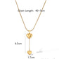 NUEVO - Golden Temptation: Collar Corazón Dorado de Acero de Titanio 18K