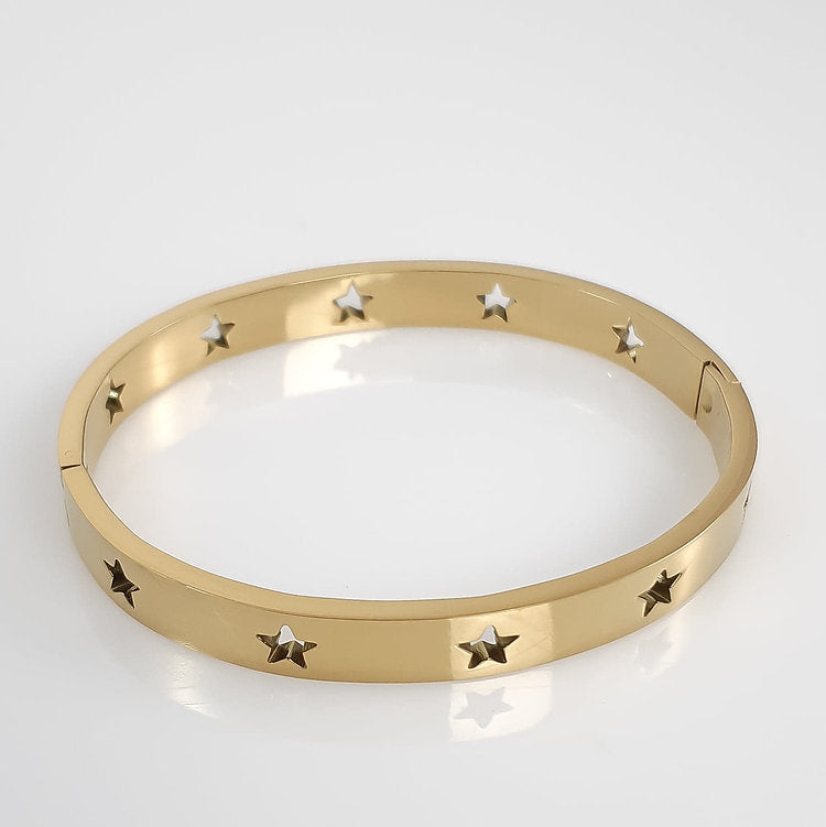 NUEVO - Brazalete de Silueta Estrella en Acero