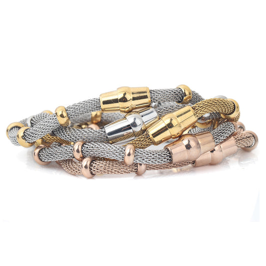 NUEVO - Brazalete de Malla Unión Dorado o Plateado