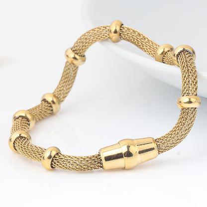 NUEVO - Brazalete de Malla Unión Dorado o Plateado