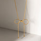 NUEVO - Cadena Dulce Encanto en Acero Inoxidable Estilo Bow Bañado en Oro