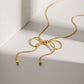 NUEVO - Cadena Dulce Encanto en Acero Inoxidable Estilo Bow Bañado en Oro