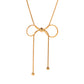 NUEVO - Cadena Dulce Encanto en Acero Inoxidable Estilo Bow Bañado en Oro