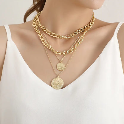 NUEVO - Collar Largo 50 cm. Layering Retro en Dorado o Plateado